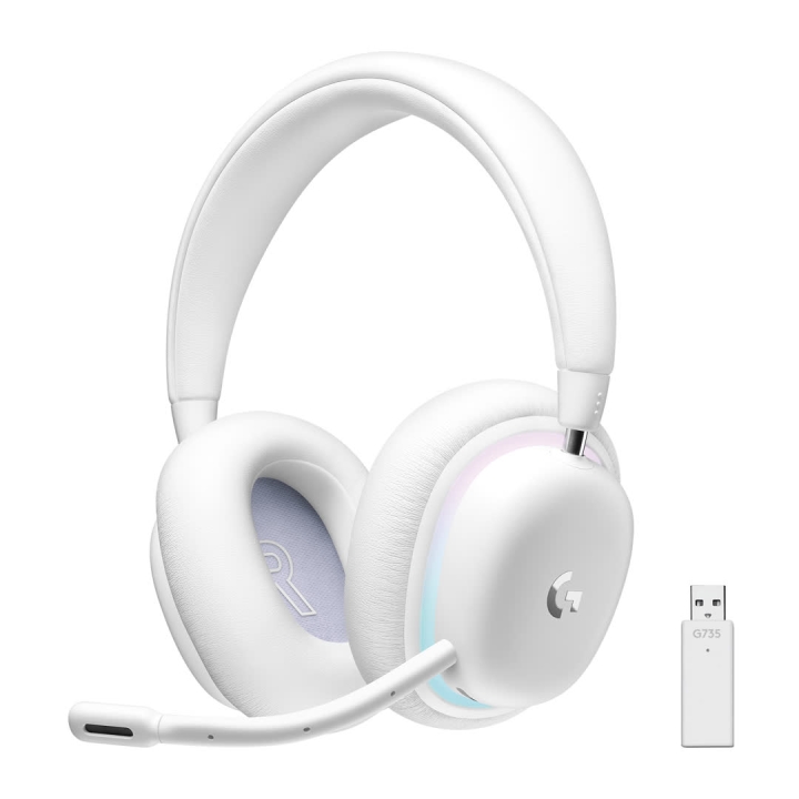 Logitech G735 trådløst spillhodesett, off white v:7106663