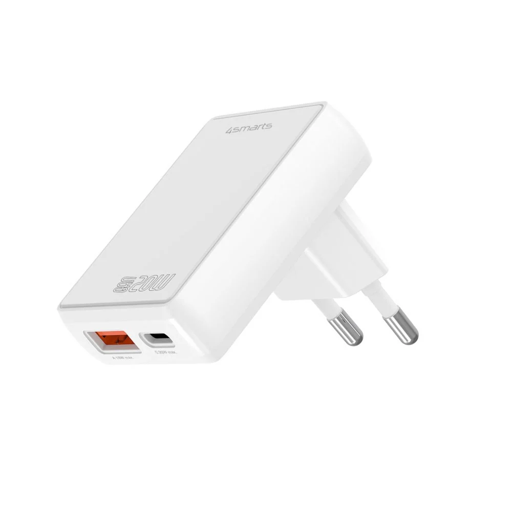 4smarts FlatPlug 20W Vegglader med 1 x USB-C 1 x USB-A – Hvit v:1616253 4smarts FlatPlug 20W Vegglader med 1 x USB-C 1 x USB-A – Hvit v:1616253