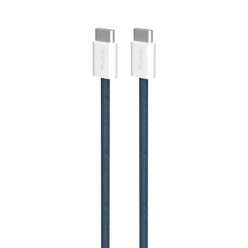 Puro Flettet USB-C Kabel – 1,5m, 60W og 480Mbps Dataoverføring – Mørke v:9074450 Puro Flettet USB-C Kabel – 1,5m, 60W og 480Mbps Dataoverføring – Mørke v:9074450