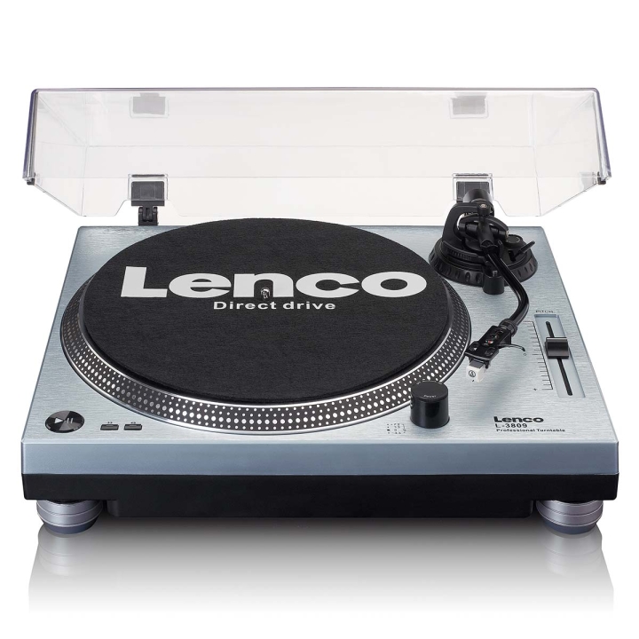 Lenco L-3809ME Direktedrevet platespiller med USB / PC-koding Metallisk blå v:7690584 Lenco L-3809ME Direktedrevet platespiller med USB / PC-koding Metallisk blå v:7690584