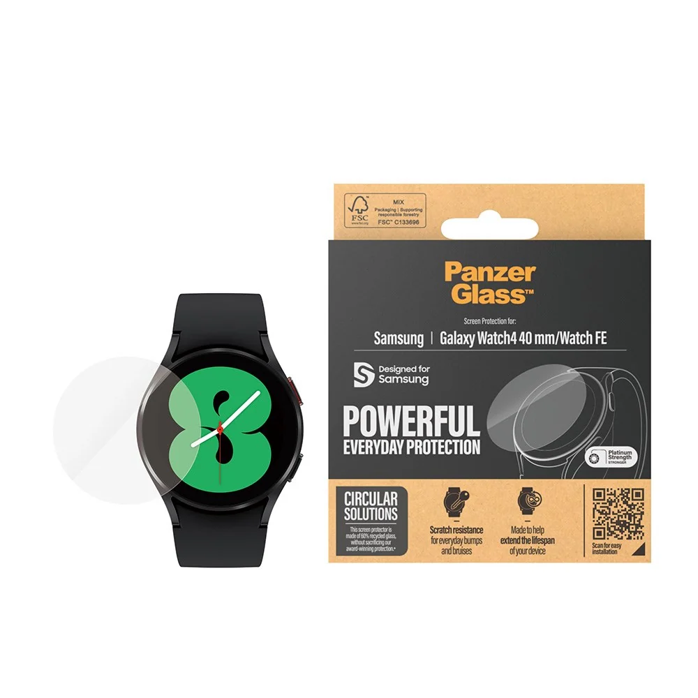 PanzerGlass Samsung Galaxy Watch 4 / FE (40mm) Herdet Glas Skjermbesky v:9053744