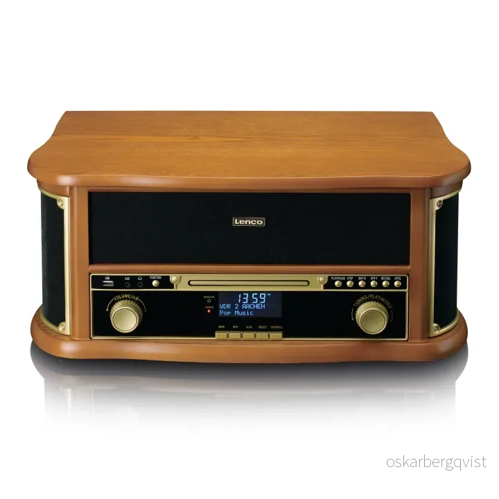 Lenco Retro platespiller i tre med Bluetooth®, DAB+/FM-radio, USB-koding, CD-spiller, kassettspiller og innebygde høyttalere v:3409939 Lenco Retro platespiller i tre med Bluetooth®, DAB+/FM-radio, USB-koding, CD-spiller, kassettspiller og innebygde høyttalere v:3409939