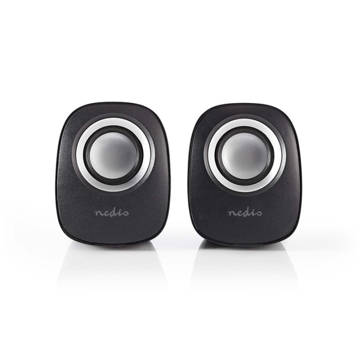 Nedis PC-høyttaler | 2.0 | 12 W | 3.5 mm Han | USB-Strøm | Volumkontroll v:7932728