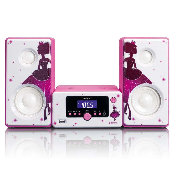 Lenco Micro set vekkerklokke Bluetooth® FM-radio USB aux-in Princess v:9527786 Lenco Micro set vekkerklokke Bluetooth® FM-radio USB aux-in Princess v:9527786