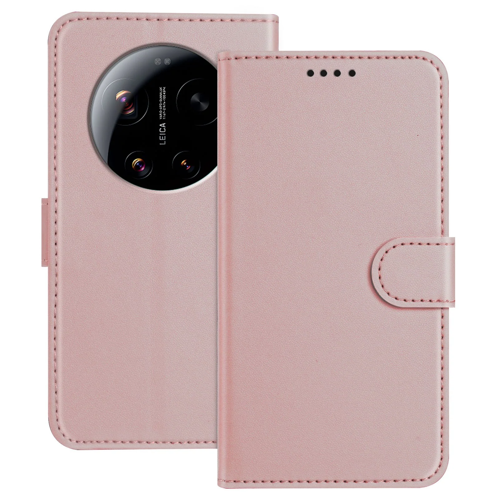 Xiaomi 17 Ultra EIDERWOOD Kunstskinn Flip Deksel m. Kortholder & Stati v:898376
