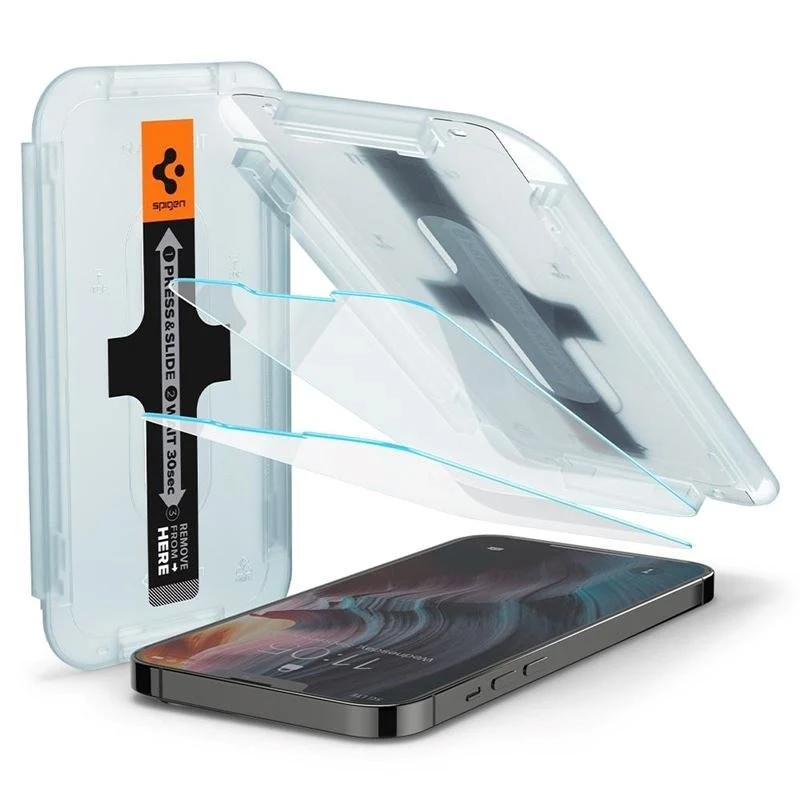 iPhone 14 Plus / 13 Pro Max Spigen EZ Fit Glas.tR Skjermbeskytter 2 St v:8116746 iPhone 14 Plus / 13 Pro Max Spigen EZ Fit Glas.tR Skjermbeskytter 2 St v:8116746