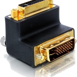 DeLOCK DVI-adapter, Dual Link DVI-D ha-ho, vinklet, gullfarget, svart (65173) v:1161906 DeLOCK DVI-adapter, Dual Link DVI-D ha-ho, vinklet, gullfarget, svart (65173) v:1161906