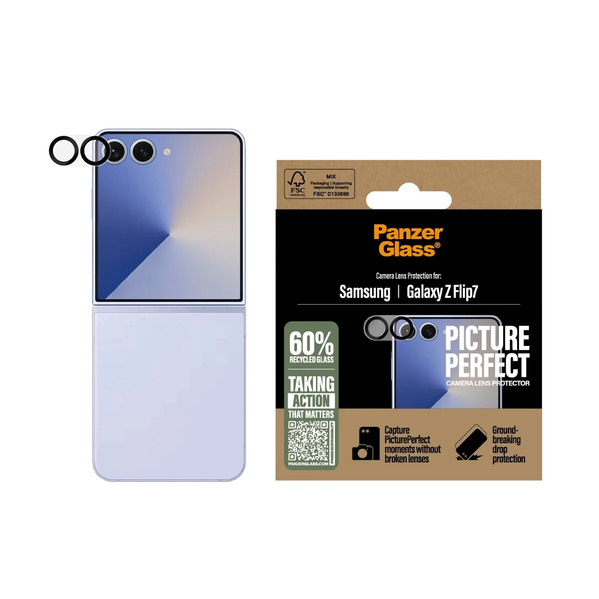 PanzerGlass Samsung Galaxy Z Flip7 PicturePerfect Kameralinsebeskytter v:964883