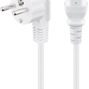 Goobay Vinklet tilkoblingskabel med C13-kontakt, 3 m, hvit plugg med jording (type F, CEE 7/7) > stikkontakt C13 v:2617360 Goobay Vinklet tilkoblingskabel med C13-kontakt, 3 m, hvit plugg med jording (type F, CEE 7/7) > stikkontakt C13 v:2617360