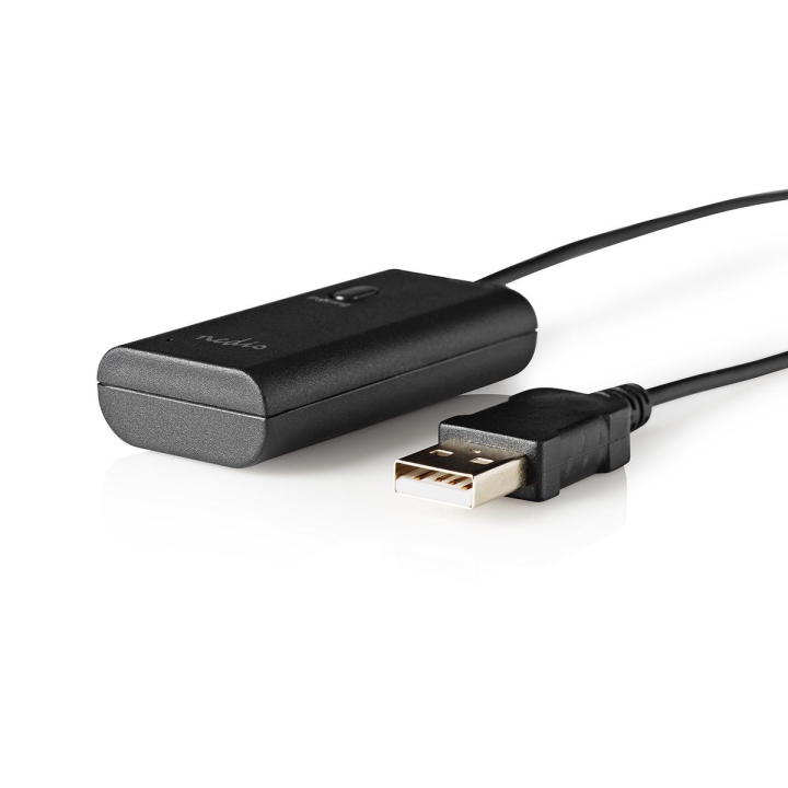 Nedis Bluetooth®-sender | Koblingsinngang: 1x AUX / 1x USB | SBC | Opptil 1 enhet | Sort v:3214238 Nedis Bluetooth®-sender | Koblingsinngang: 1x AUX / 1x USB | SBC | Opptil 1 enhet | Sort v:3214238