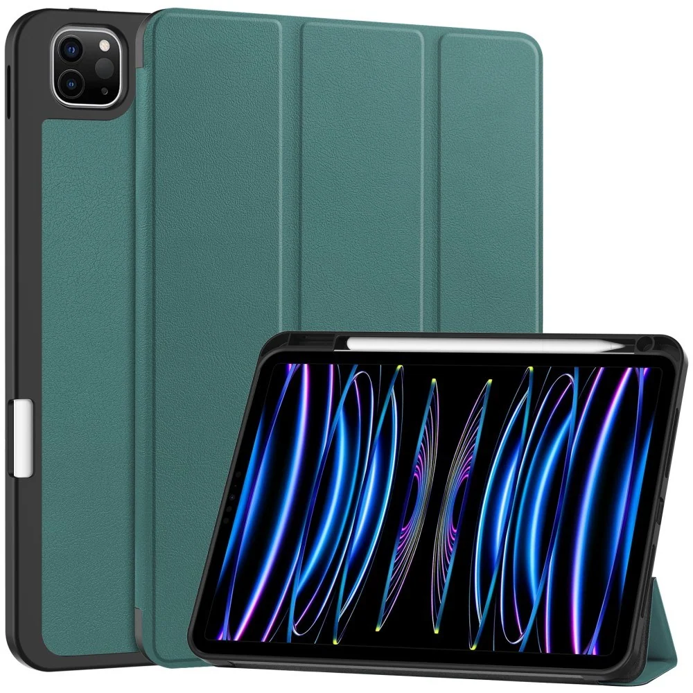 EIDERWOOD iPad Pro 11" (2025 / 2024) Tri-Fold Kunst Skinn Deksel med A v:438282 EIDERWOOD iPad Pro 11" (2025 / 2024) Tri-Fold Kunst Skinn Deksel med A v:438282