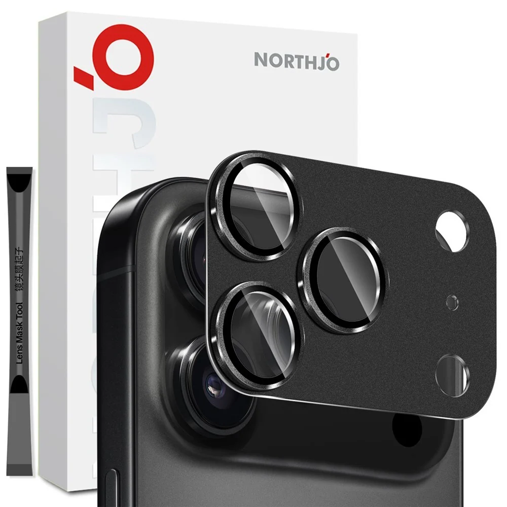 NORTHJO iPhone 17 Pro Kameralinsebeskyttelse – Matt Metall & Glass – S v:7784997 NORTHJO iPhone 17 Pro Kameralinsebeskyttelse – Matt Metall & Glass – S v:7784997
