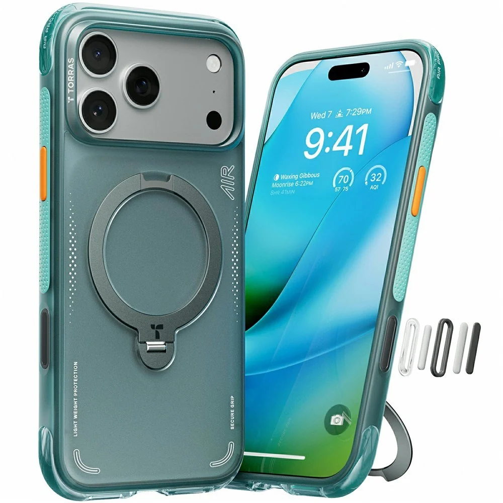 iPhone 17 Pro TORRAS Ostand Q3 Air Deksel m. Kickstand – MagSafe Kompa v:9231194 iPhone 17 Pro TORRAS Ostand Q3 Air Deksel m. Kickstand – MagSafe Kompa v:9231194