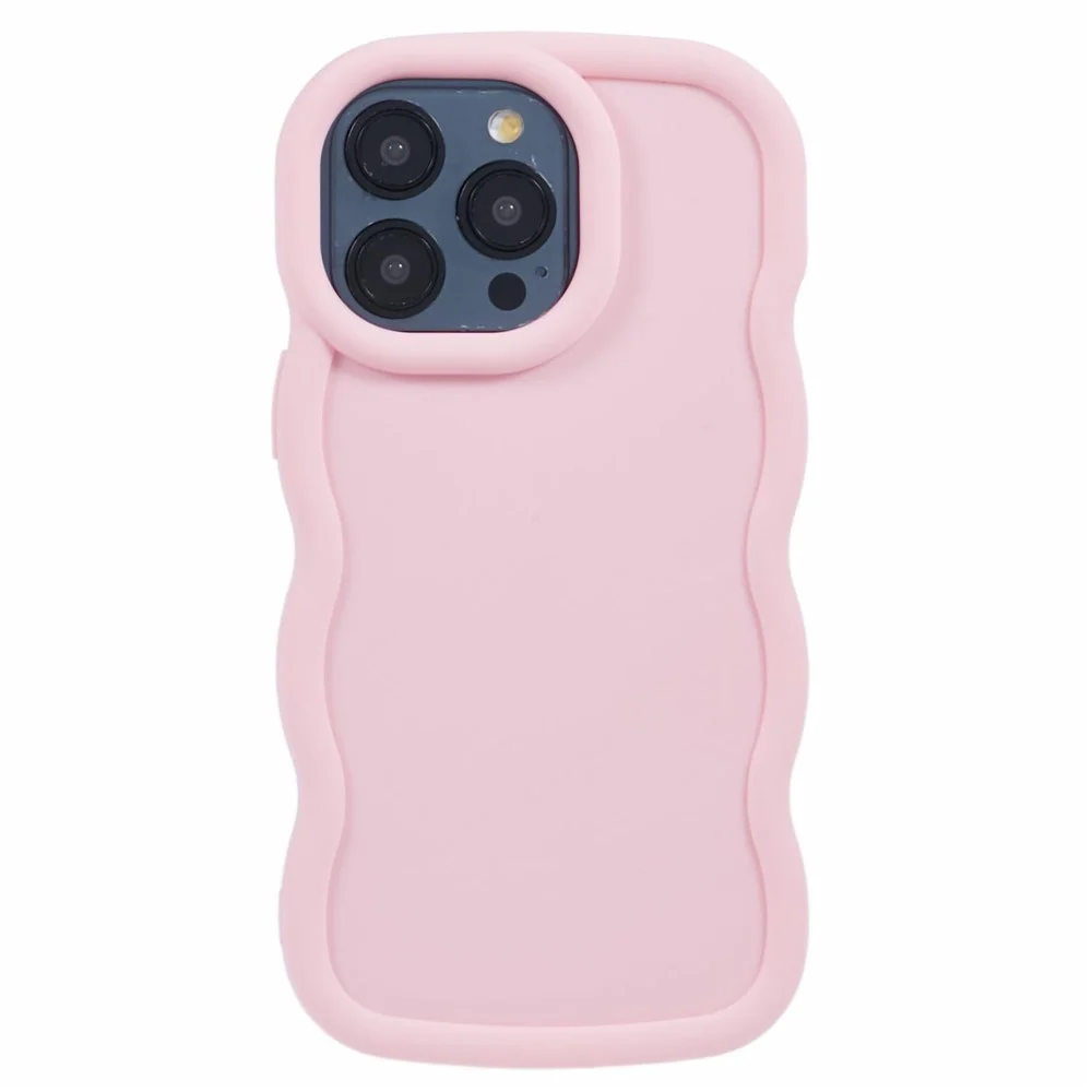 iPhone 15 Pro EIDERWOOD Fleksibelt Plast Wavy Deksel - Rosa v:8121072