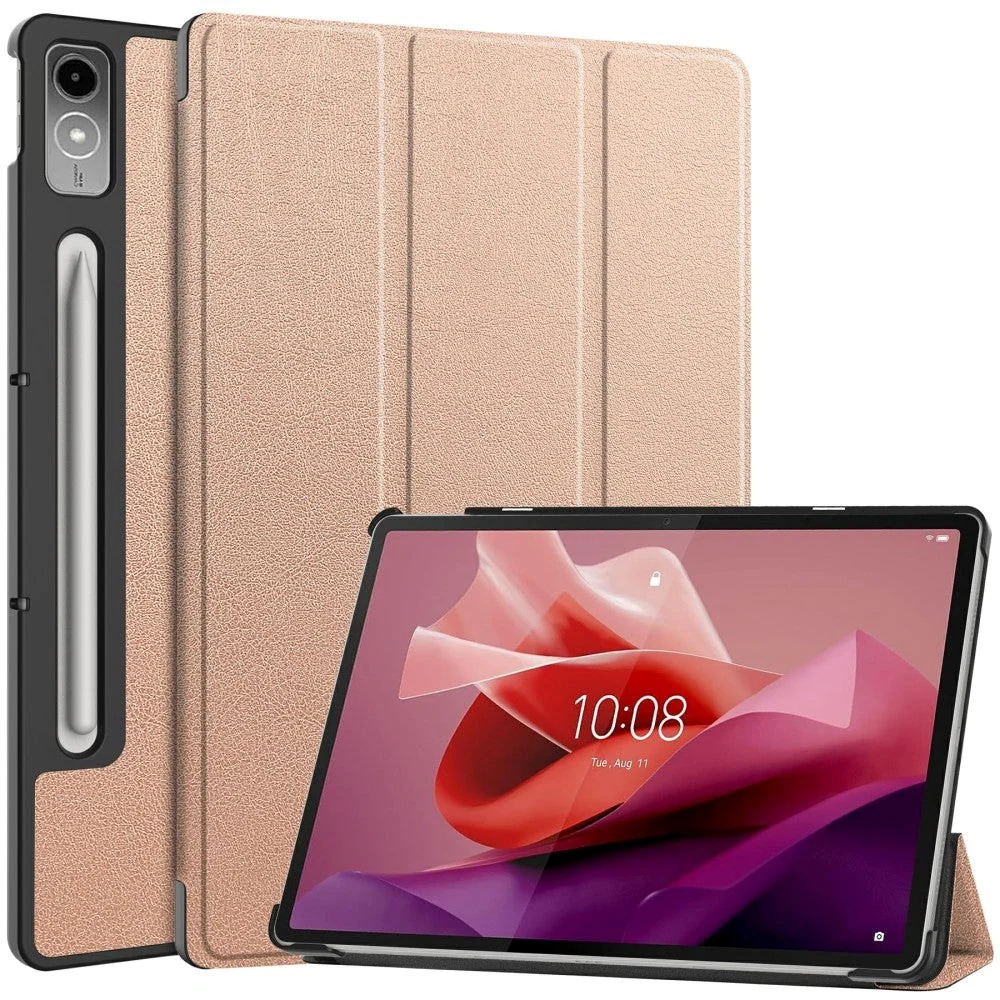 Lenovo Tab P12 Magnetisk Tri-Fold Skinn Deksel m. Stativfunksjon - Ros v:5322881