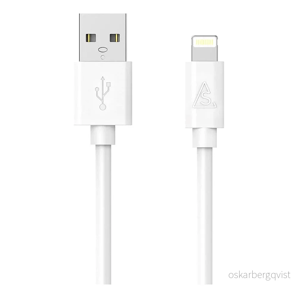 Smartline USB-A til Lightning Kabel 1 med - Hvit v:5584590