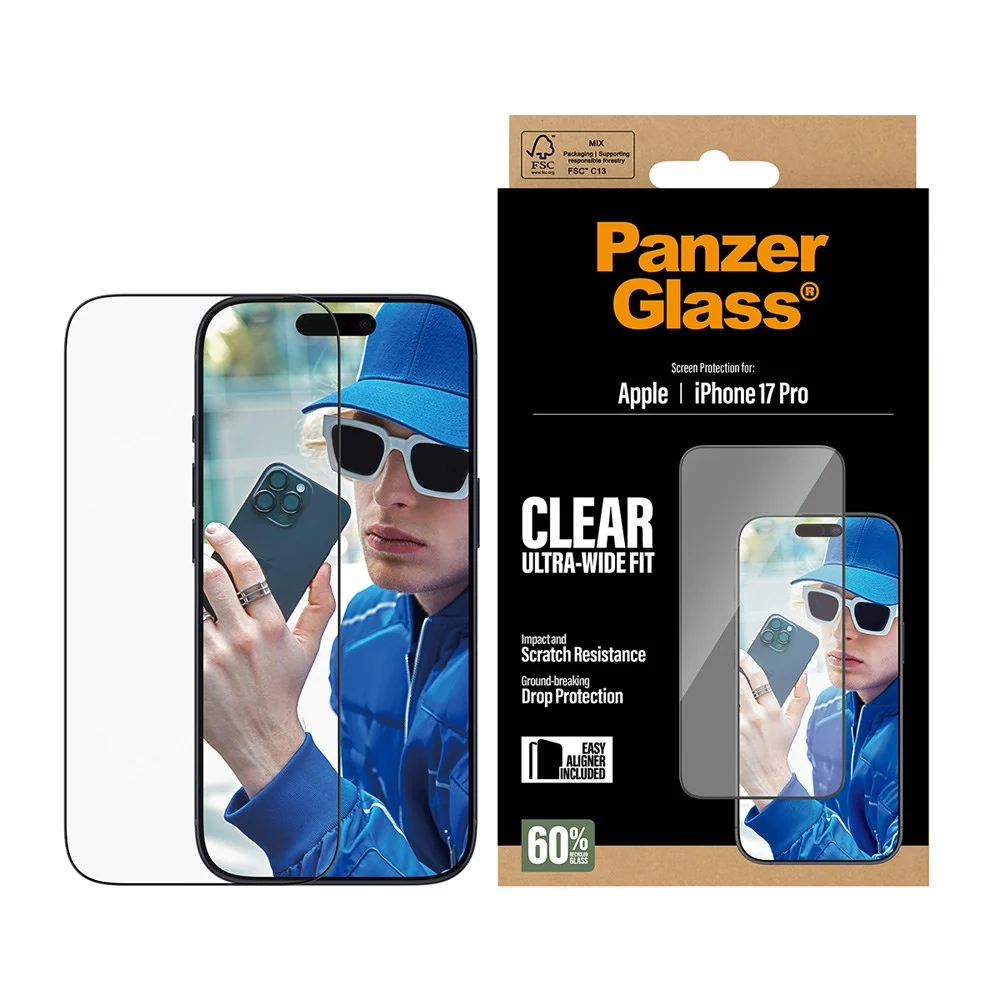 PanzerGlass iPhone 18 Pro / 17 Pro Skjermbeskytterglass med EasyAligne v:8928558