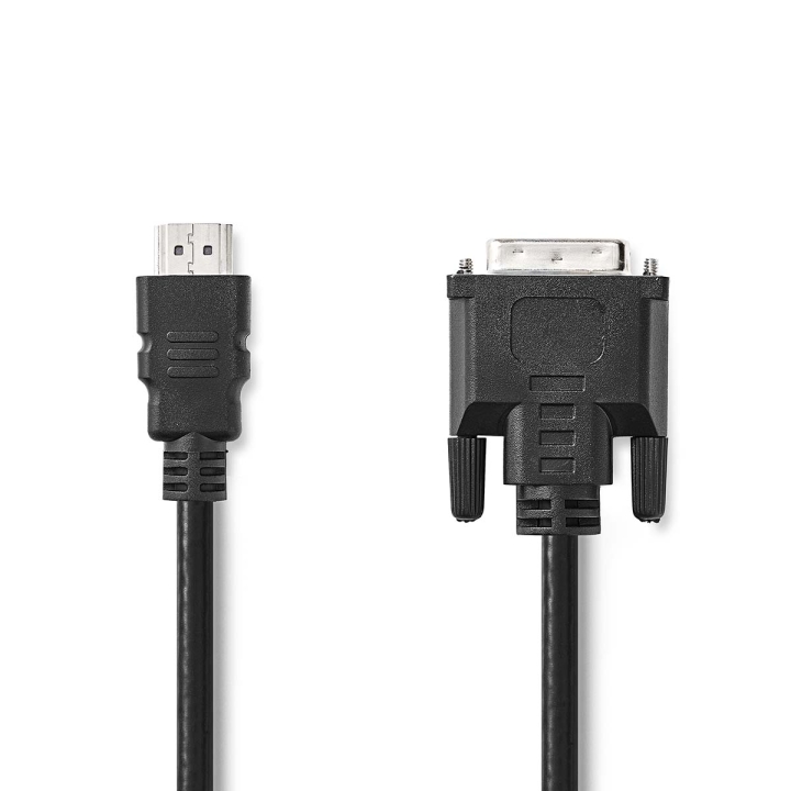 Nedis HDMI™ Cable | HDMI ™ -kontakt | DVI-D 24+1-Pin Han | 1080p | Nikkel belagt | 2.00 m | Rett | PVC | Sort | Label v:9014312