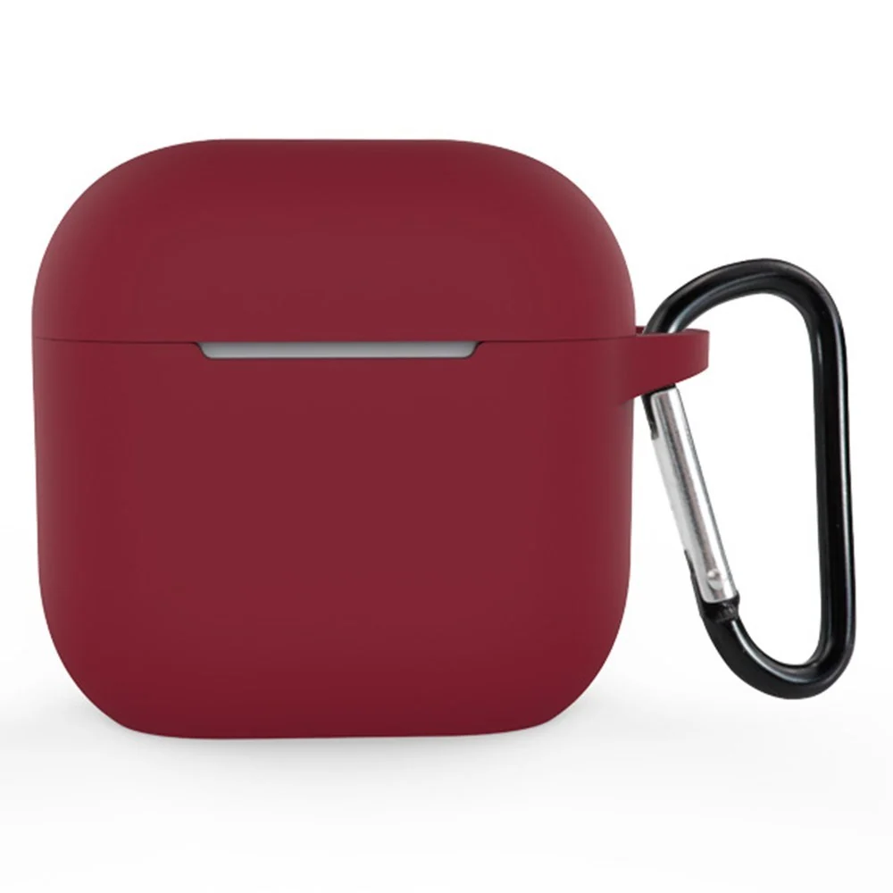 Apple AirPods (5. & 4. Gen.) Silikondeksel med Karabinkrok – Mørkrød v:1363282 Apple AirPods (5. & 4. Gen.) Silikondeksel med Karabinkrok – Mørkrød v:1363282