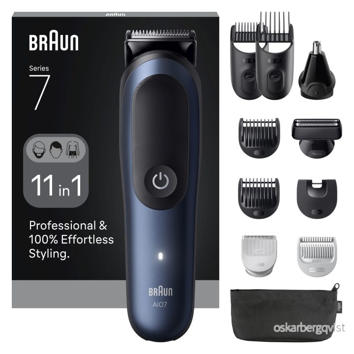 Braun Alt-i-ett Series 7, 11-i-1 stellesett, ProBlade, AutoSense, AIO7540 – Svart / Deep Blue v:7263179 Braun Alt-i-ett Series 7, 11-i-1 stellesett, ProBlade, AutoSense, AIO7540 – Svart / Deep Blue v:7263179