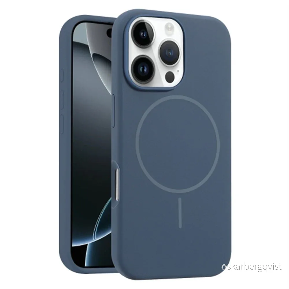 EIDERWOOD iPhone 16 Pro Silikon Deksel – MagSafe Kompatibel – Mørk Blå v:4527582
