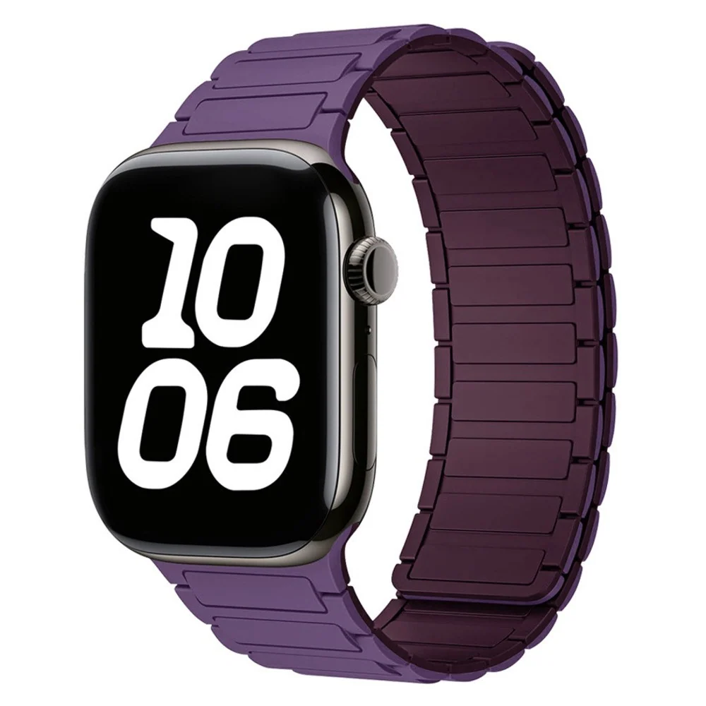 Apple Watch (42/44/45/46/49 mm) Lippa Magnetisk Silikonreim – Lilla v:7311397 Apple Watch (42/44/45/46/49 mm) Lippa Magnetisk Silikonreim – Lilla v:7311397