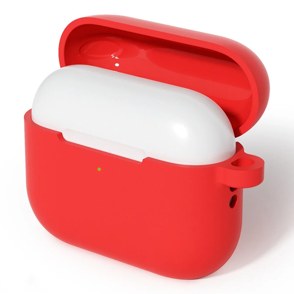 Apple AirPods Pro (3. gen.) Silikon Deksel med Karabinkrok – Rød v:1351341