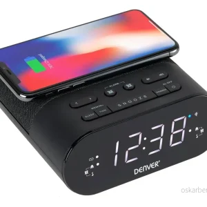 Denver CRQ-107 Radio med Trådløs Lading & Bluetooth – Svart v:8835628 Denver CRQ-107 Radio med Trådløs Lading & Bluetooth – Svart v:8835628