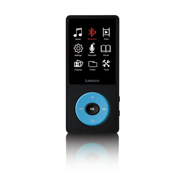 Lenco MP3/MP4-spiller med Bluetooth® og 8 GB internminne Blå v:4271375 Lenco MP3/MP4-spiller med Bluetooth® og 8 GB internminne Blå v:4271375