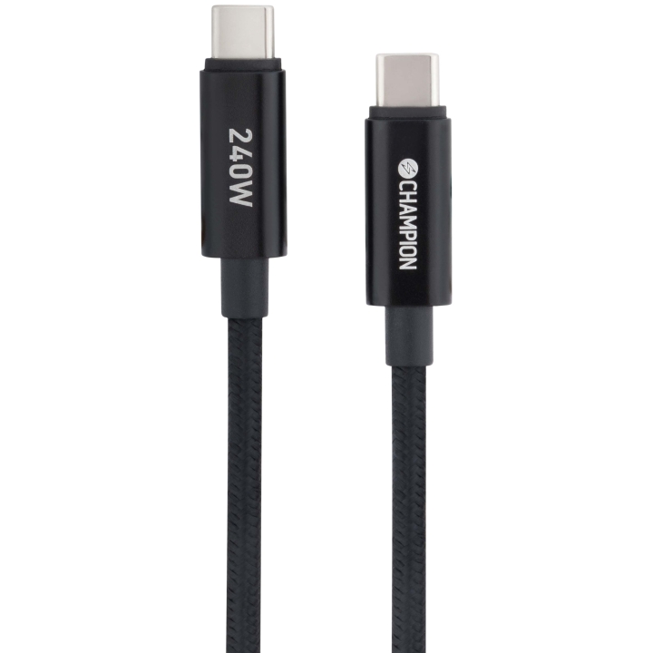 Champion USB-C Kabel 240W 2m Svart v:2819988 Champion USB-C Kabel 240W 2m Svart v:2819988