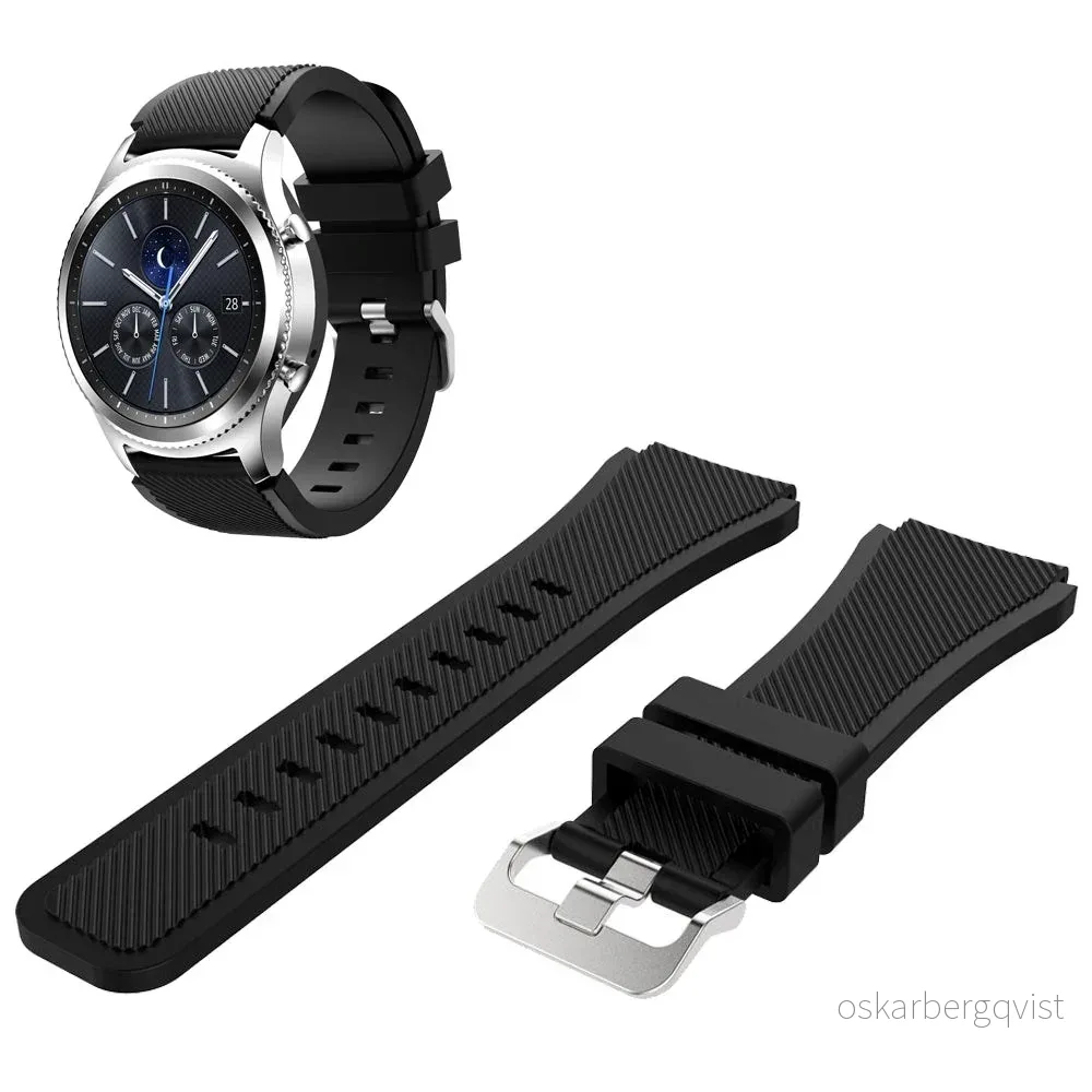 Samsung Classic Frontier Silicone Watchband (22mm) – Svart v:1643752